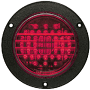 4" round flanged red LED stop / tail / turn lamp